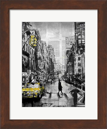 Framed Brooklyn Cab Print