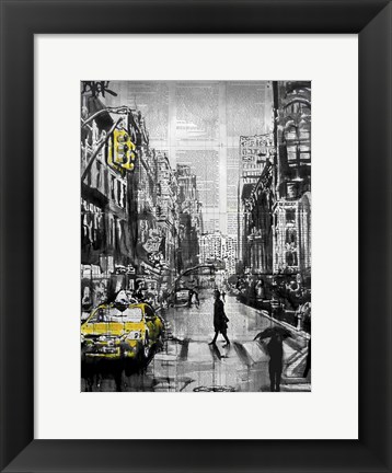 Framed Brooklyn Cab Print