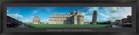 Framed Pisa - Panoramic Piazza Dei Miracoli Print