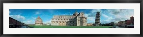 Framed Pisa - Panoramic Piazza Dei Miracoli Print