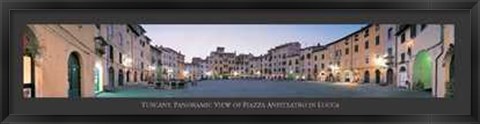 Framed Tuscany Panoramic View of Lucca Print