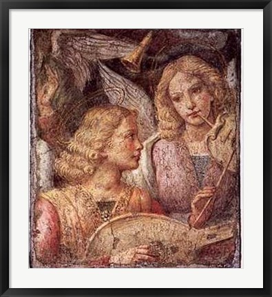 Framed Angeli Musicante Print