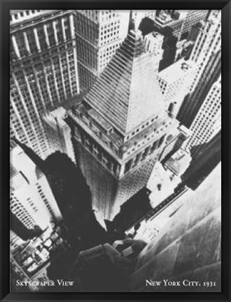 Framed Skyscraper View NYC 1931 Print