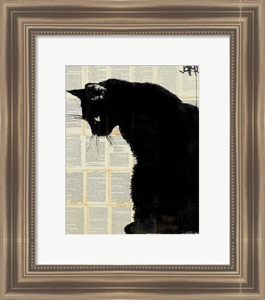 Framed Black Cat Print