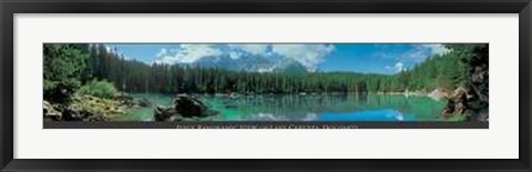 Framed Italy Panoramic View of Lake Carezza Print