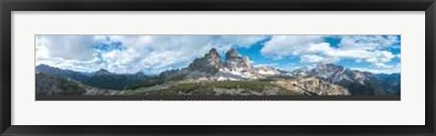 Framed Italy Panoramic View of the Dolomiti Print