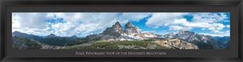 Framed Italy Panoramic View of the Dolomiti Print