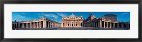 Framed Rome Panoramic View of St.Peter&#39;s Basilica Print