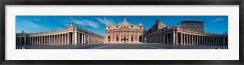 Framed Rome Panoramic View of St.Peter&#39;s Basilica Print