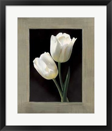 Framed Tulipani Bianchi Print