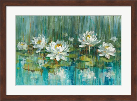 Framed Water Lily Pond Print