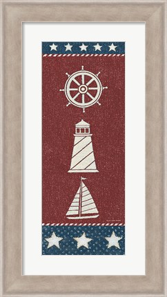 Framed Coastal Americana Panel II Print