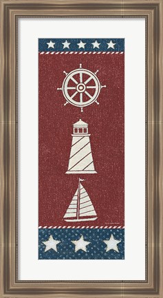 Framed Coastal Americana Panel II Print