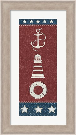 Framed Coastal Americana Panel I Print