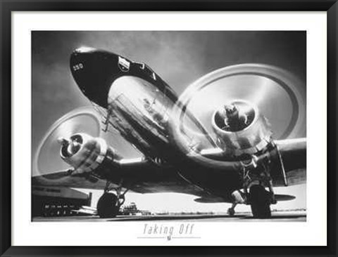 Framed Taking Off 1952 Print