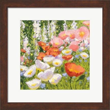 Framed Garden Pastels II Print