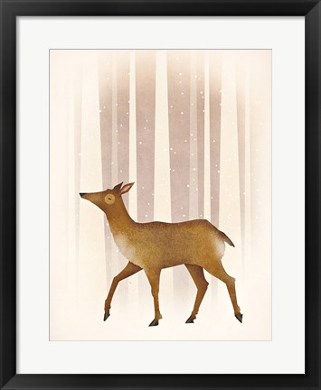 Framed Snowy Doe Print