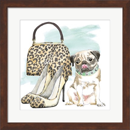 Framed Glamour Pups IV Print