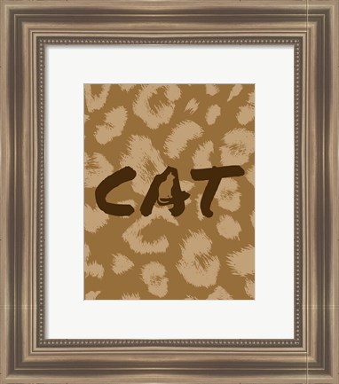 Framed Cat Pattern Print