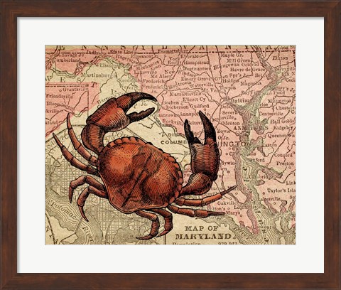 Framed Maryland&#39;s Jumbo Crabs Print