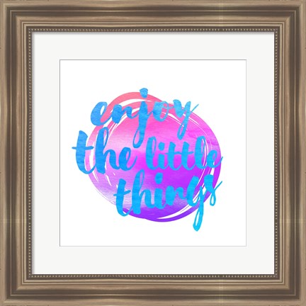 Framed Enjoy the Little Things 2 Print