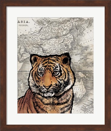 Framed Asian Tiger Print