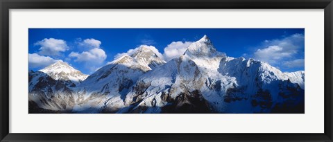 Framed Everest &amp; Nuptse Sagamartha National Park Nepal Print