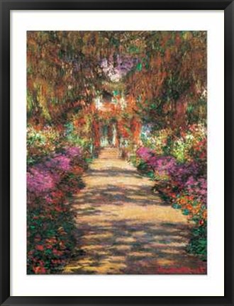 Framed Une Ale&#39;e du Jardin de Monet Print