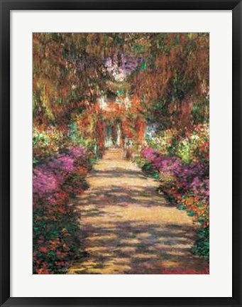 Framed Une Ale&#39;e du Jardin de Monet Print