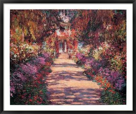 Framed Une Ale&#39;e du Jardin de Monet Print