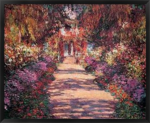 Framed Une Ale&#39;e du Jardin de Monet Print