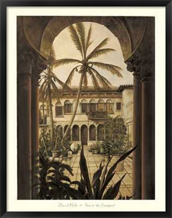 Framed View to the Courtyard Print