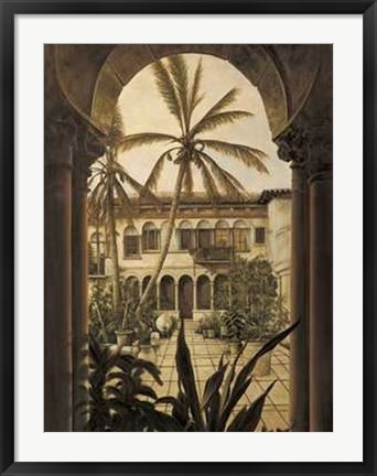 Framed View to the Courtyard Print