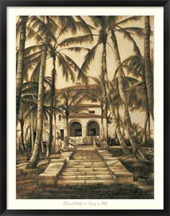 Framed David Parks - Entry to Villa Size 27.5x35.5 Print