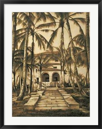 Framed David Parks - Entry to Villa Size 27.5x35.5 Print