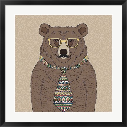 Framed Bear-man Print