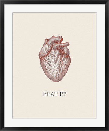 Framed Beat It Print