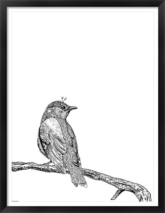 Framed Bird III Print