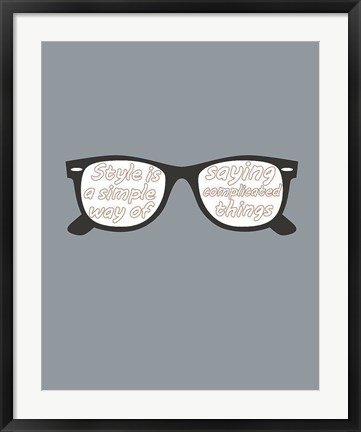 Framed Glasses Print