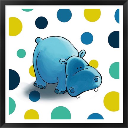 Framed Hippo Print