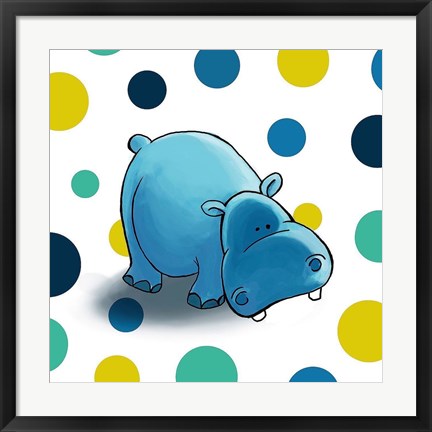 Framed Hippo Print