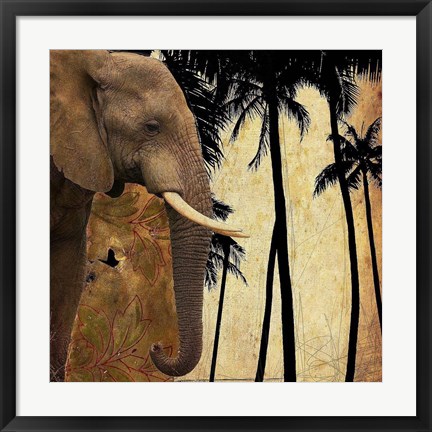 Framed Mighty Elephant 1 Print