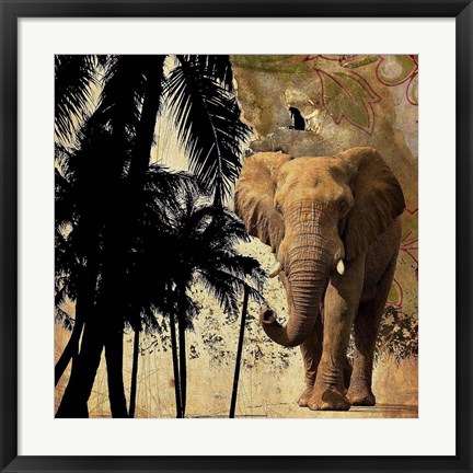 Framed Mighty Elephant 2 Print