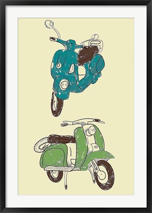 Framed Scooter I Print