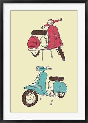 Framed Scooter II Print