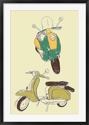 Framed Scooter III Print