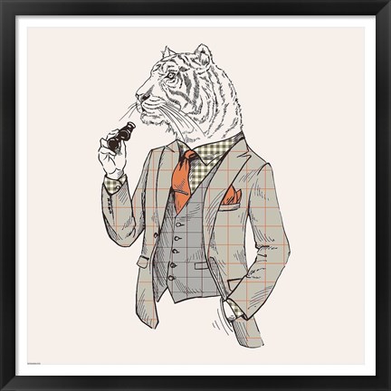 Framed Tiger-man Print