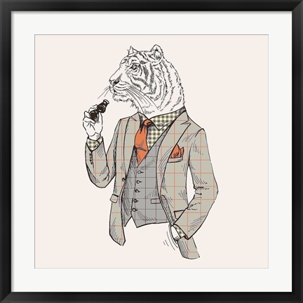 Framed Tiger-man Print