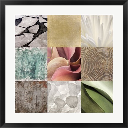 Framed Tiles Decor Ice White Print