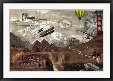 Framed World Travel Print